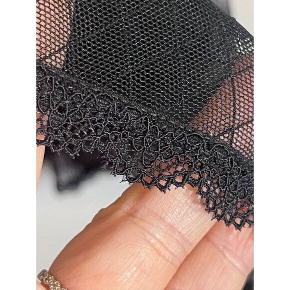 Torrid Intimates Women 3X Black Babydoll Sheer Mesh Goth Grunge Whimsigoth Fairy - Picture 6 of 14